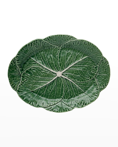 Bordallo Pinheiro Cabbage 17" Oval Platter, Green