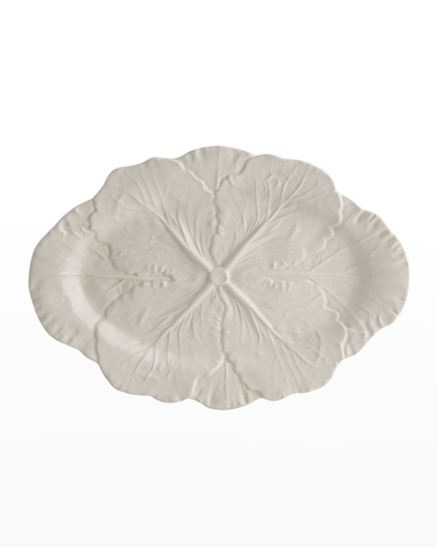 Bordallo Pinheiro Cabbage 15" Oval Platter, Beige