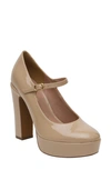 Linea Paolo Isadora Mary Jane Platform Pump In Maple Sugar