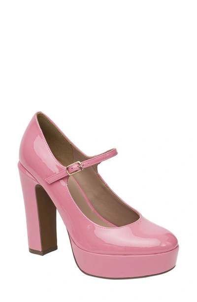 Linea Paolo Isadora Mary Jane Platform Pump In Pink
