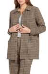 Lyssé Nomad Houdstooth Plaid Overshirt In Harriet Brushed Plaid
