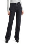 Frame Le Jane Raw Hem Crop Flare Leg Jeans In Inkwell