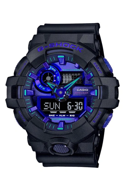 G-shock Digital Watch, 57.5mm In Black And Blue