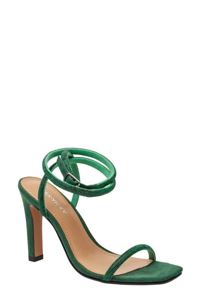 Lisa Vicky Angelic Rhinestone Ankle Strap Sandal In Green