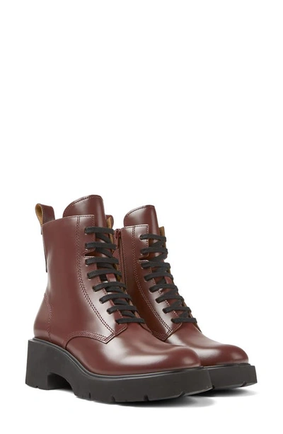 Camper Milah Lace-up Ankle Boots In Red | ModeSens