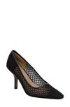 Linea Paolo Mesh Pointed Toe Pump In Black