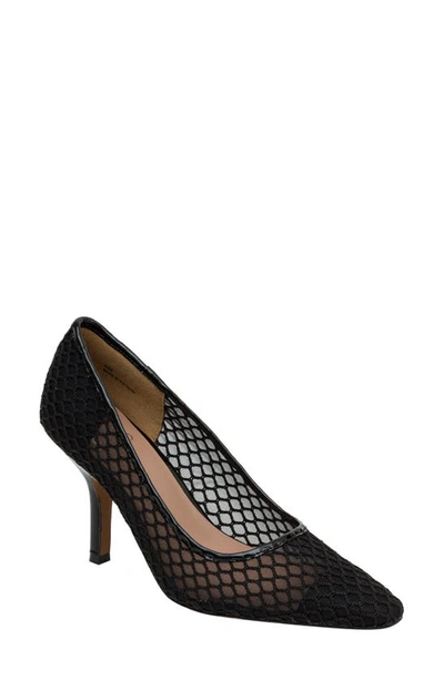 Linea Paolo Mesh Pointed Toe Pump In Black