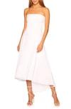 Susana Monaco Susan Monaco Strapless High Low Dress In Sugar