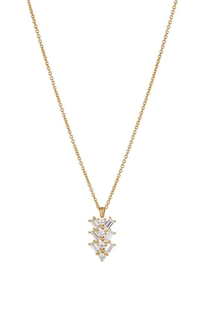 Nadri Pave The Way Cubic Zirconia Pendant In Gold