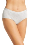 Meundies Feelfree Hipsters In Heather Grey