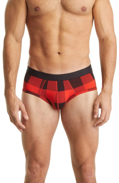 Meundies Stretch Briefs In Buffalo Plaid