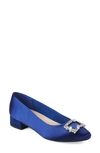 Easy Spirit Carisma Crystal Buckle Flat In Royal Blue