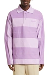 Jacquemus Le Polo Lilac Cotton Polo Shirt, Polo Shirt, Lilac, Panelled