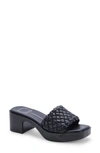 Dolce Vita Women's Goldy Slip On Woven Platform Sandals In Black