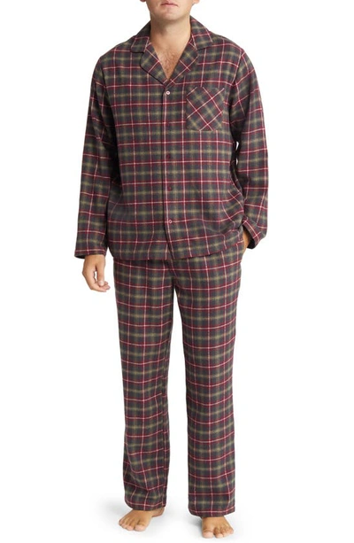 Nordstrom Cotton Flannel Pajamas In Burgundy Spice Mia Plaid