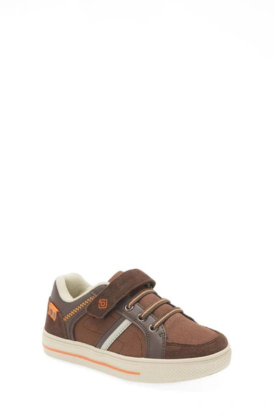 Dream Pairs School Low Top Sneaker In Brown/ Orange