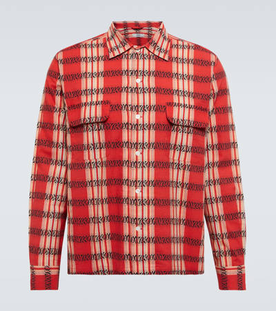 Bode Curran Striped Cotton Shirt In Red Multi