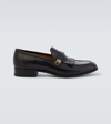 GUCCI MIRRORED G FRINGED LEATHER LOAFERS