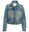 Courrèges Button-down Denim Jacket In Dirty Medium Blue
