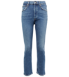 AGOLDE RILEY HIGH-RISE CROPPED SLIM JEANS