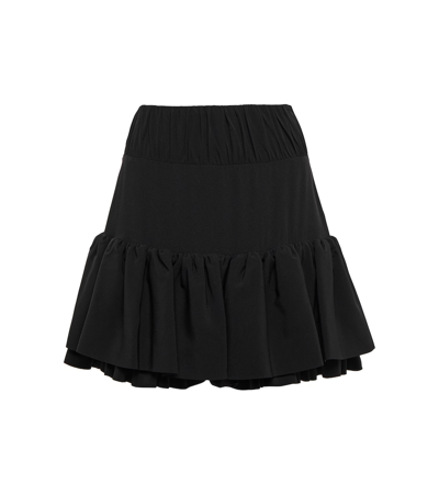 Rabanne Ruffled High-rise Miniskirt In Black