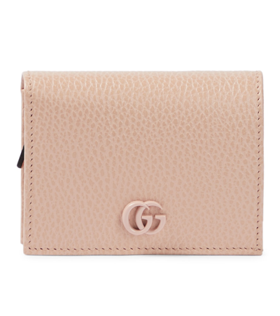 Gucci Gg Marmont Medium Leather Wallet In Pink