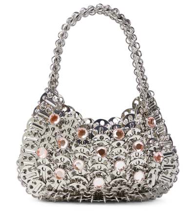 Paco Rabanne 1969 Moon Small Metal Shoulder Bag In Silver