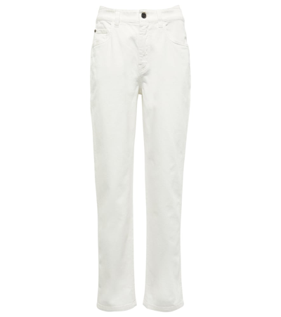 Brunello Cucinelli High-rise Slim Jeans In Naturale