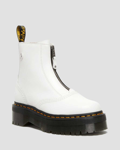 Dr. Martens' Damen Nappa Leder Jetta Plateau Stiefel In White