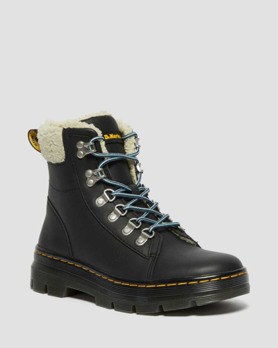 Dr. Martens Combs Women Faux Fur-lined Casual Boots In Black