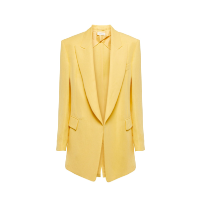 Sportmax Yellow Linen Blend Blazer