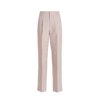 's Max Mara Carina Linen Pants In Pink