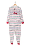 Abound Fleece Pajama Jumpsuit In Ivory Egret Ombre Trees