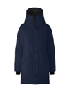 Canada Goose Rossclair Fur-trim Hooded Down Parka In Atlantic Navy