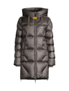 Parajumpers Janet Quilted Nylon Hooded Down Jacket In Rock