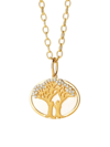 SYNA WOMEN'S JARDIN 18K YELLOW GOLD, MOTHER OF PEARL, & 0.1 TCW DIAMOND FLOWERING TREE PENDANT NECKLACE