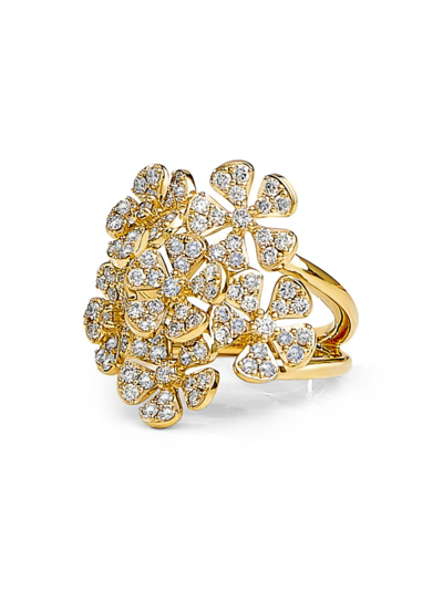 Syna Women's Jardin 18k Yellow Gold & 1.5 Tcw Diamond Flower Cluster Ring