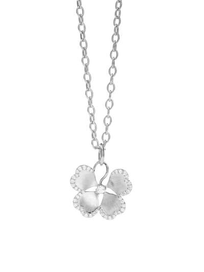 Syna Women's Jardin Sterling Silver & 0.30 Tcw Diamond Flower Pendant