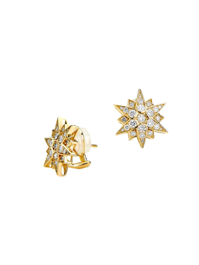 Syna Cosmic Starburst Earrings In Yellow Gold