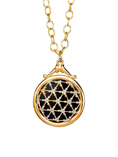 Syna Women's Cosmic 18k Yellow Gold, Black Onyx, & 0.5 Tcw Diamond Pendant Necklace