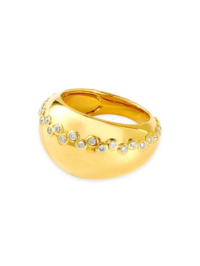 Syna Women's Cosmic 18k Yellow Gold & 0.4 Tcw Diamond Ring