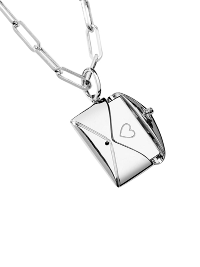 Syna Women's Love Letter Sterling Silver & 0.01 Tcw Diamond Pendant Necklace