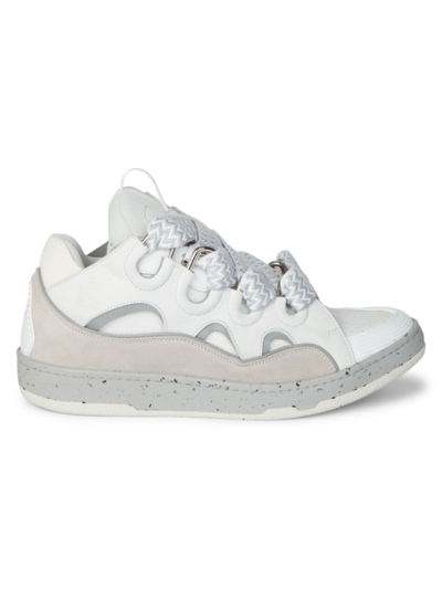 Lanvin Curb Low-top Sneakers In Grey White
