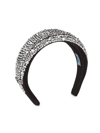 Prada Women's Crystal-embellished Satin Headband In Metal