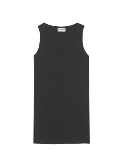 Saint Laurent Tank Top In Jersey In Black