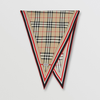 Burberry Vintage-check Silk Scarf In Multi