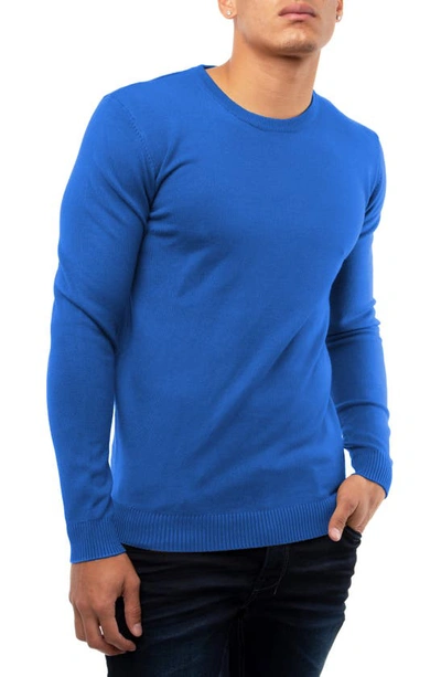 X-ray Crew Neck Knit Sweater In Royal Blue