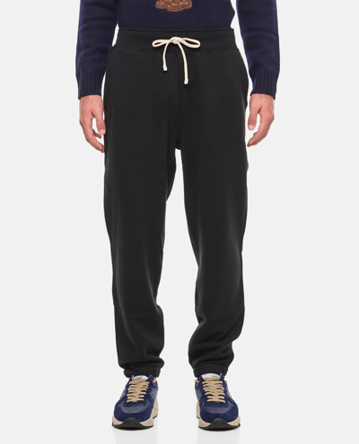 Polo Ralph Lauren Logo Embroidered Sweatpants In Black