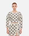 Marco Rambaldi Jacquard-knit Heart Cropped Jumper In White