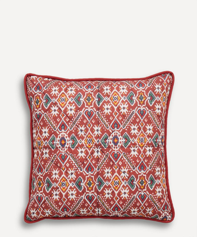 Cabana X Liberty Tapestry  Square Cushion In Red